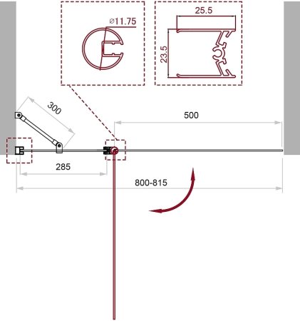 Шторка на ванну BelBagno UNO-V-11-80/150-P-Cr профиль Хром стекло рифленое 