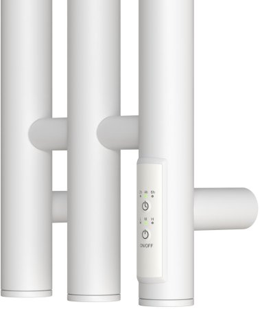 Полотенцесушитель электрический Point Деметра PN12822W П3 120x1200 диммер справа, белый 