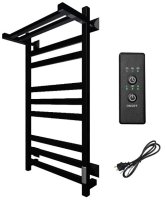 Полотенцесушитель электрический с полочкой (лесенка) Тругор Пэк сп 21 кв П 80х50 см, черный