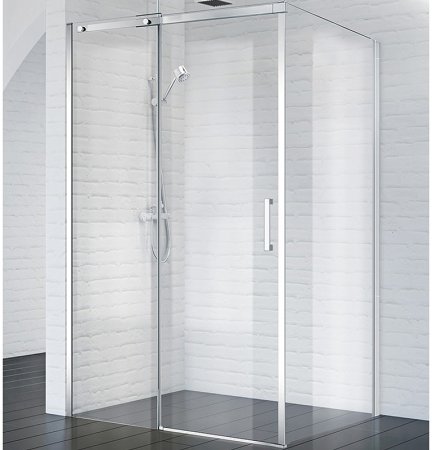 Душевой уголок BelBagno Acqua 130х90 ACQUA-AH-1-130/90-C-Cr профиль Хром стекло прозрачное 