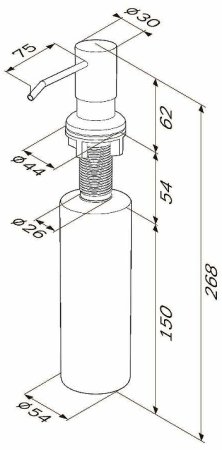 Дозатор для жидкого мыла AM.PM X-Joy A8437100 Хром 