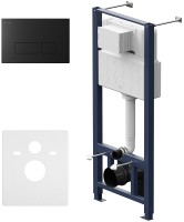 Инсталляция AM.PM Pro I012704.7038 для подвесного унитаза с Черной матовой клавишей смыва Инсталляция AM.PM Pro I012704.7038 для подвесного унитаза с Черной матовой клавишей смыва