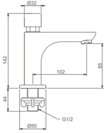 Кран для одного типа воды Gappo G48 G5148 Белый Хром 
