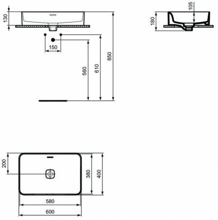 Раковина-чаша Ideal Standard Strada II Vessel 60 T299901 Euro White 