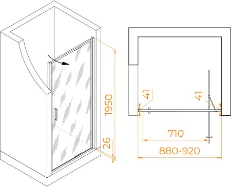 Душевая дверь RGW SV-05Gr 900 