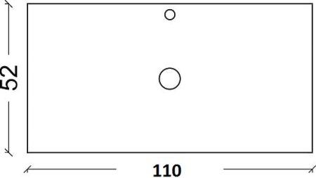 Столешница под раковину Boheme Armadi Art NeoArt 110 851-110 Белая 
