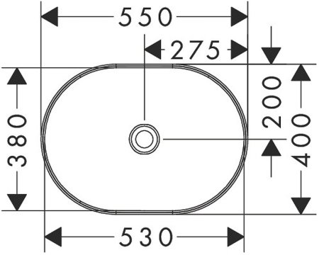 Раковина-чаша Hansgrohe Xuniva U 55 60166450 Белая 