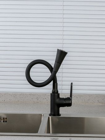 Смеситель для кухни Frap H17-6 F4417-6 Черный матовый 