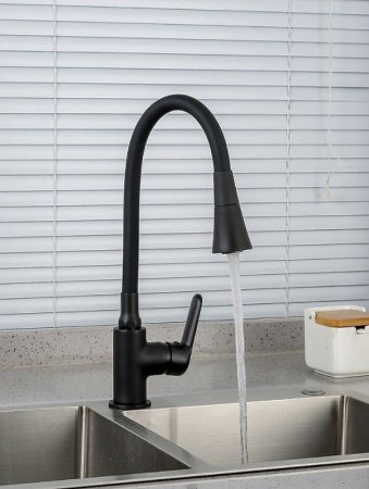 Смеситель для кухни Frap H17-6 F4417-6 Черный матовый 