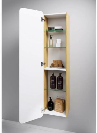 Шкаф пенал Aqwella Basic 35 BAS0535DZ Дуб золотой 