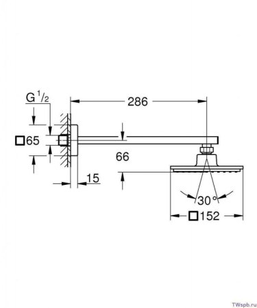 Верхний душ Grohe Euphoria Cube 150 26073000 Хром 