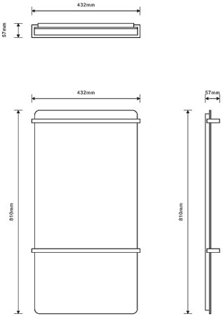 Электрический полотенцесушитель Black&White Universe 432x810 38900 Коричневый с золотом 