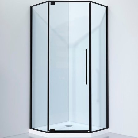 Душевой уголок Black&White Stellar Wind S815 BC 100x100 8151000 профиль Черный матовый стекло прозрачное 