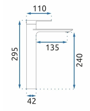 Смеситель для раковины без донного клапана Rea Storm REA-B6203 