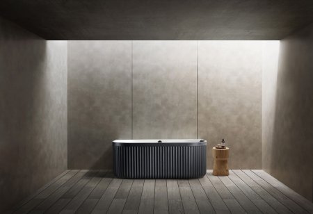 Ванна из искусственного камня ABBER Leipzig AM9916BW черно-белая матовая 