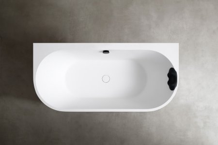 Ванна из искусственного камня ABBER Leipzig AM9916BW черно-белая матовая 