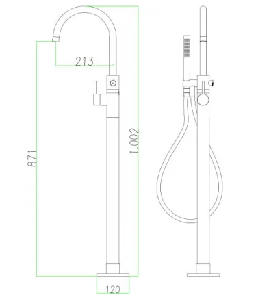 Напольный смеситель для ванны Fiore Xenon 44CR5145 хром 