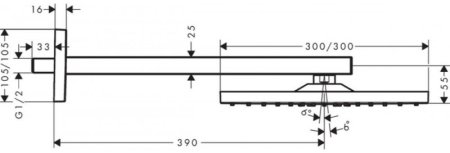 Верхний душ Hansgrohe Raindance E 30 26238140 Шлифованная бронза 