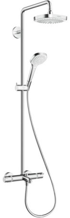 Душевая система Hansgrohe Croma Select E 27352400 с термостатом Хром Белая 