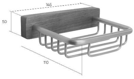 Мыльница Bronze de Luxe Forest 10703C Орех Хром матовый 