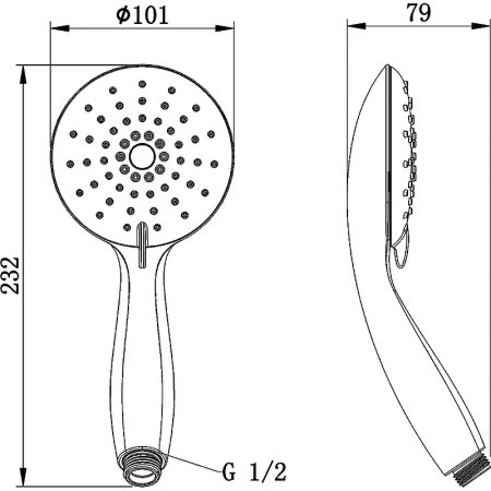 Ручной душ Swedbe Calypso 5049 Хром 