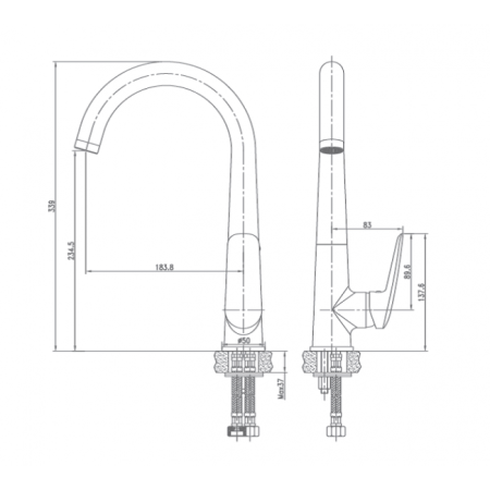 Смеситель для кухни Landberg LB-91265 Хром 