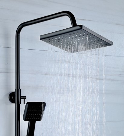 Душевая система Bond B01-8488 Черная матовая 