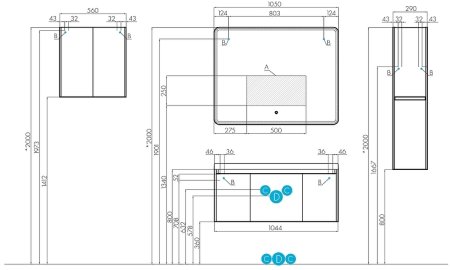 Тумба под раковину Aquaton Шерилл 105 1A206301SH010 подвесная Белая 