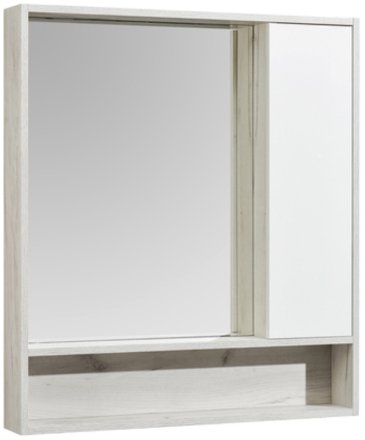Зеркало со шкафом Aquaton Флай 80 1A237702FAX10 Белый Дуб крафт 