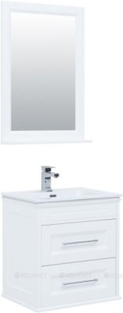 Комплект мебели для ванной Aquanet Бостон М 60 белый матовый 