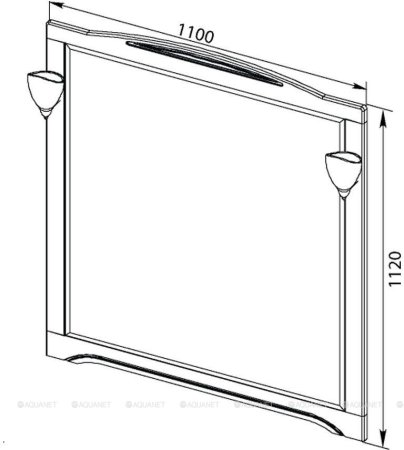 Зеркало Aquanet Луис 110 белый 