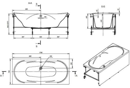 Акриловая ванна Roca Madeira 180x80 248525000 без гидромассажа 