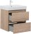 Тумба с раковиной Aquanet Nova Lite 60 дуб крафт (2 ящика) 