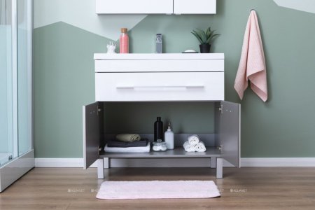 Зеркало-шкаф Aquanet Верона 90 белый 