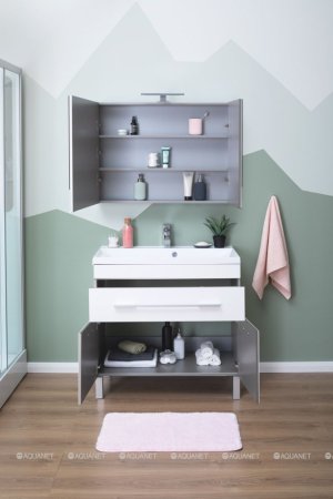 Зеркало-шкаф Aquanet Верона 90 белый 