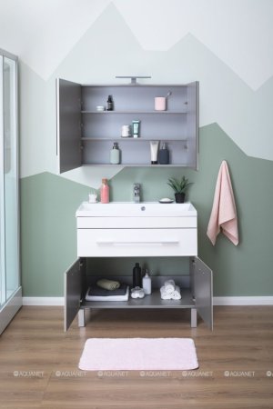 Зеркало-шкаф Aquanet Верона 90 белый 