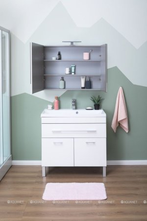 Зеркало-шкаф Aquanet Верона 90 белый 