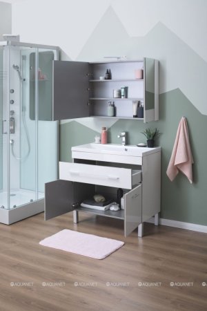 Зеркало-шкаф Aquanet Верона 90 белый 