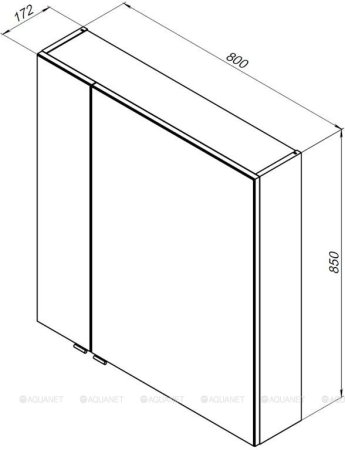 Зеркальный шкаф Aquanet Алвита New 80 Антрацит 