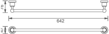 Полотенцедержатель Aquanet 3824 латунь 