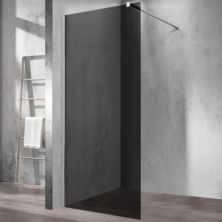Душевая перегородка Vincea Walk-In 80 VSW-1H800CG профиль Хром стекло тонированное 