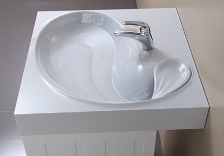 Раковина Azario Soft 61 CS00078299 на стиральную машину Белая 