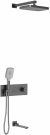 Душевая система Vincea VSFW-432T1GM с термостатом Вороненая сталь 