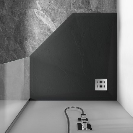 Душевой поддон из искусственного камня Vincea 90x90 VST-4SP9090A Антрацит 