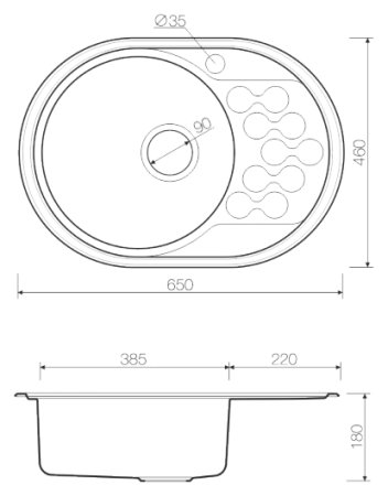 Мойка кухонная Omoikiri Kasumigaura 65-1-AB-L латунь 