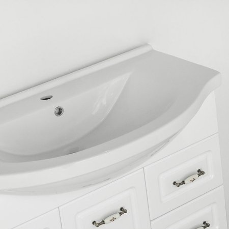 Тумба под раковину Style Line Олеандр-2 90 Люкс Рельеф пастель 