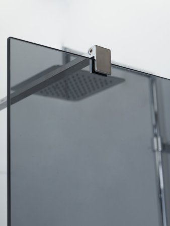 Душевая перегородка Cezares Liberta-L-1-100-120-GR-Cr стекло графит, кронштейн 120 см 