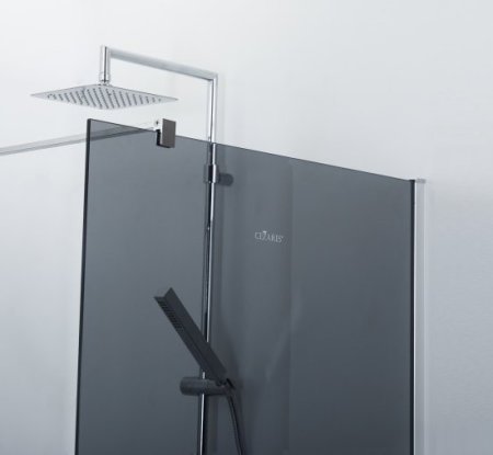 Душевая перегородка Cezares Liberta-L-1-100-120-GR-Cr стекло графит, кронштейн 120 см 