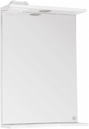 Зеркало Style Line Инга 50/С ЛС-00000392 с подсветкой Белое с механическим выключателем 