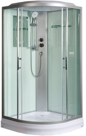 Душевая кабина WeltWasser WW500 Werra 1002 100x100 10000003227 профиль Хром стекло прозрачное 